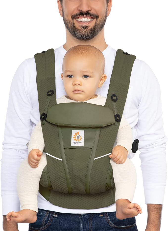 Ergobaby Omni Breeze, one of the best baby carriers for newborns, used without an infant insert